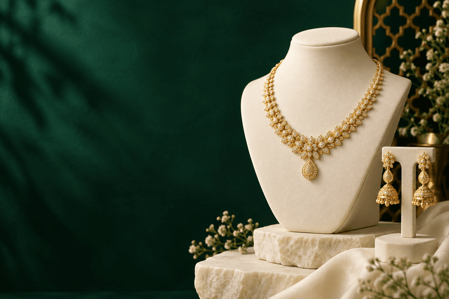 Original illustrative gold jewellery artwork