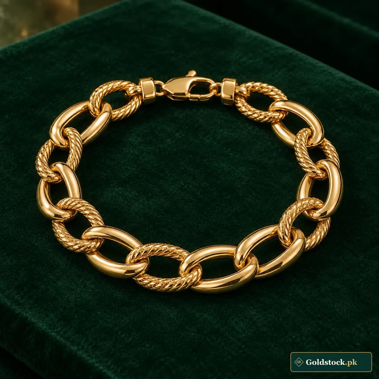 Dastaan Gold Link Bracelet showcase product photograph