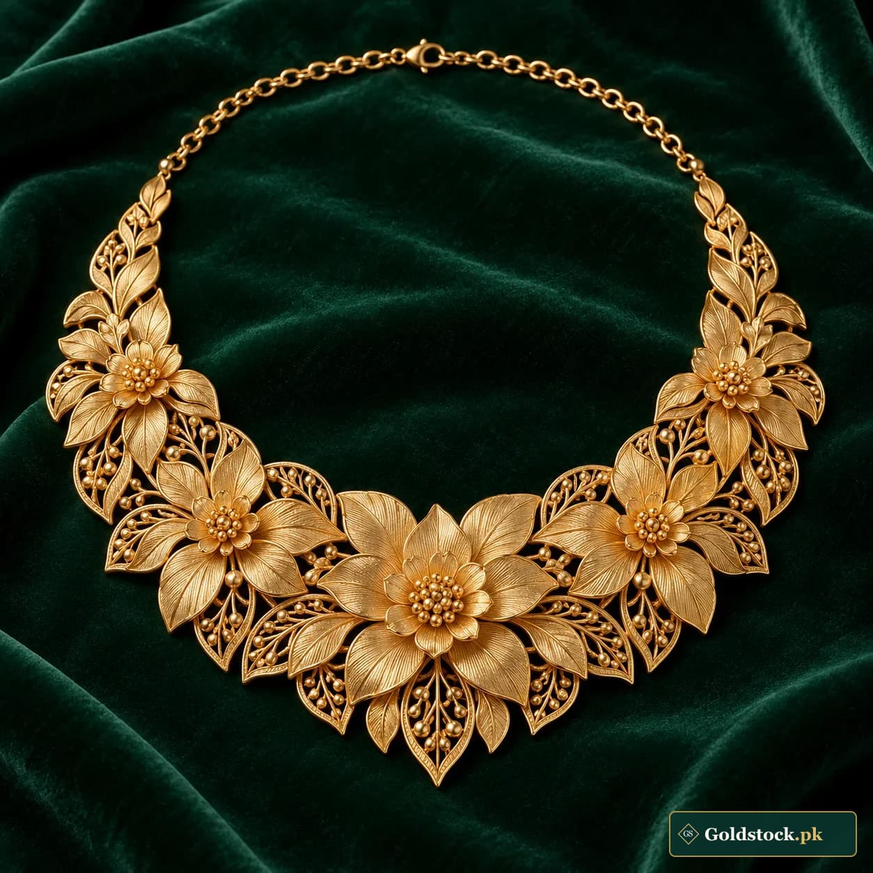 Gulzaar Gold Bib Necklace product photograph