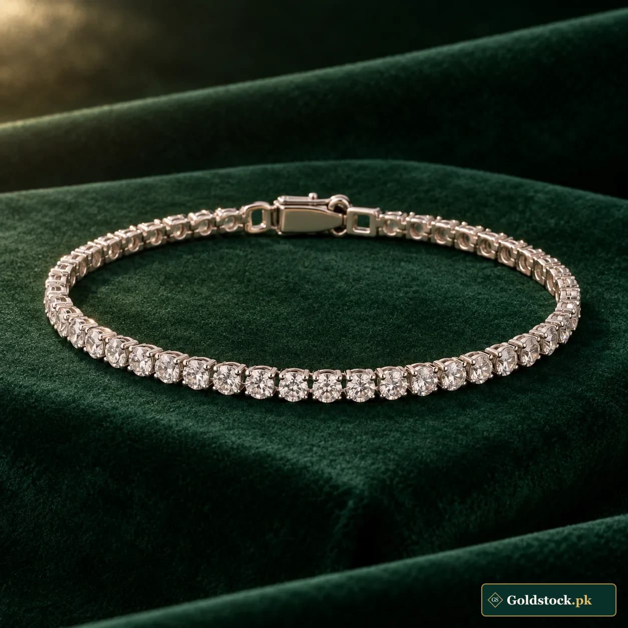 Lehar Silver Tennis-Inspired Bracelet showcase product photograph