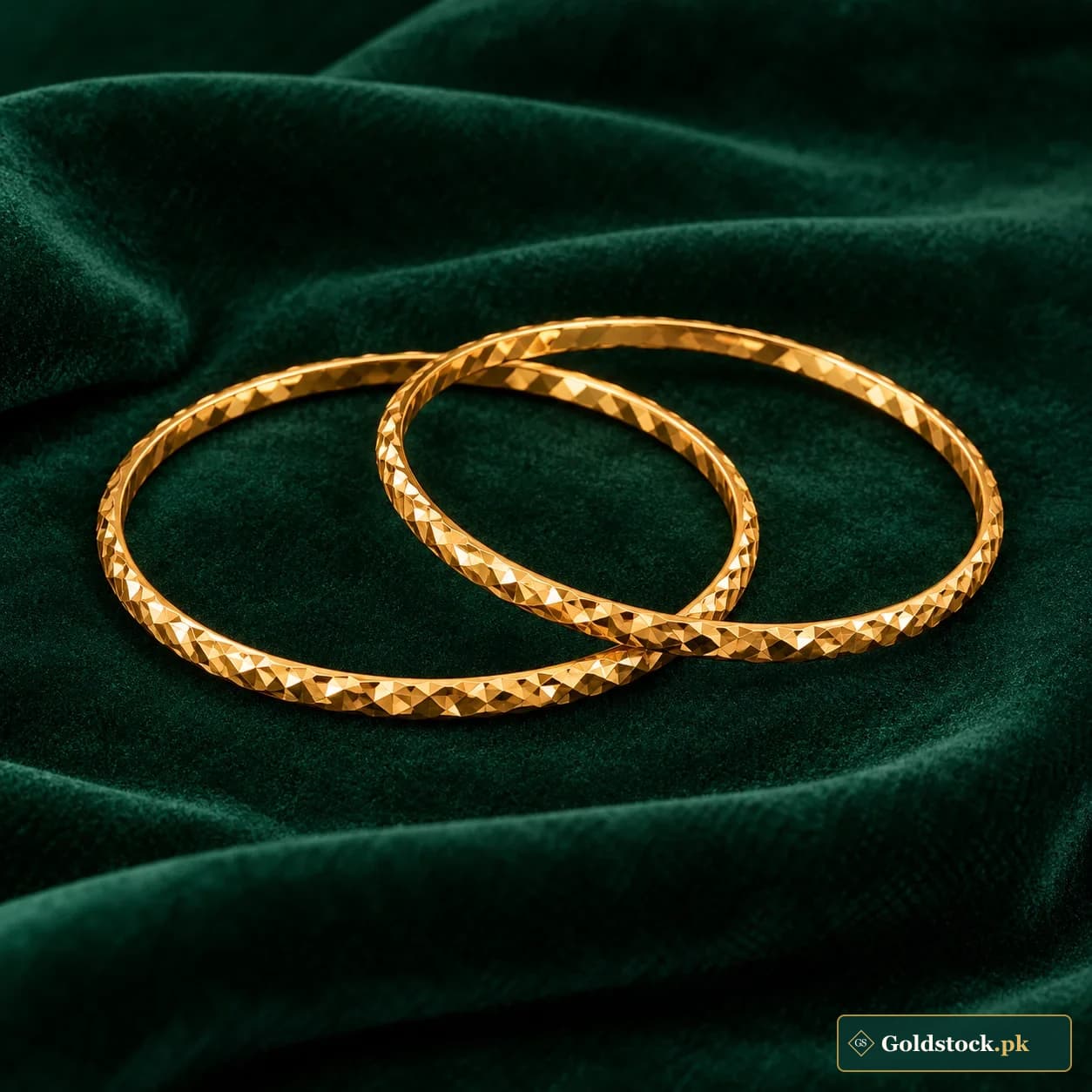 Zoya Faceted Gold Bangles product photograph