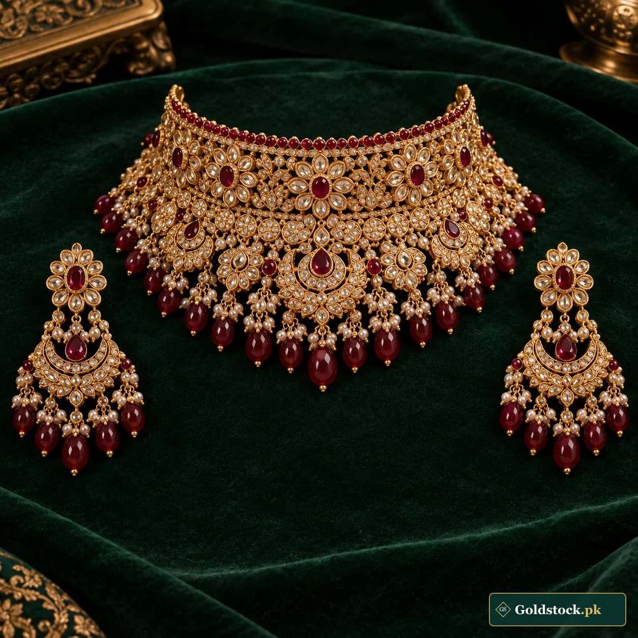 Shehnai Bridal Choker Set showcase product photograph