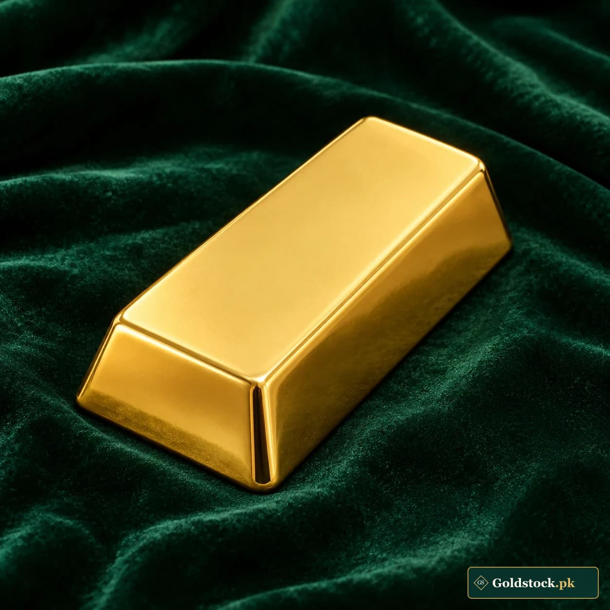 Gold Rounded Trapezoid Bar: a gold-tone bullion bar with a broad trapezoidal blank face and rounded sloping sides
