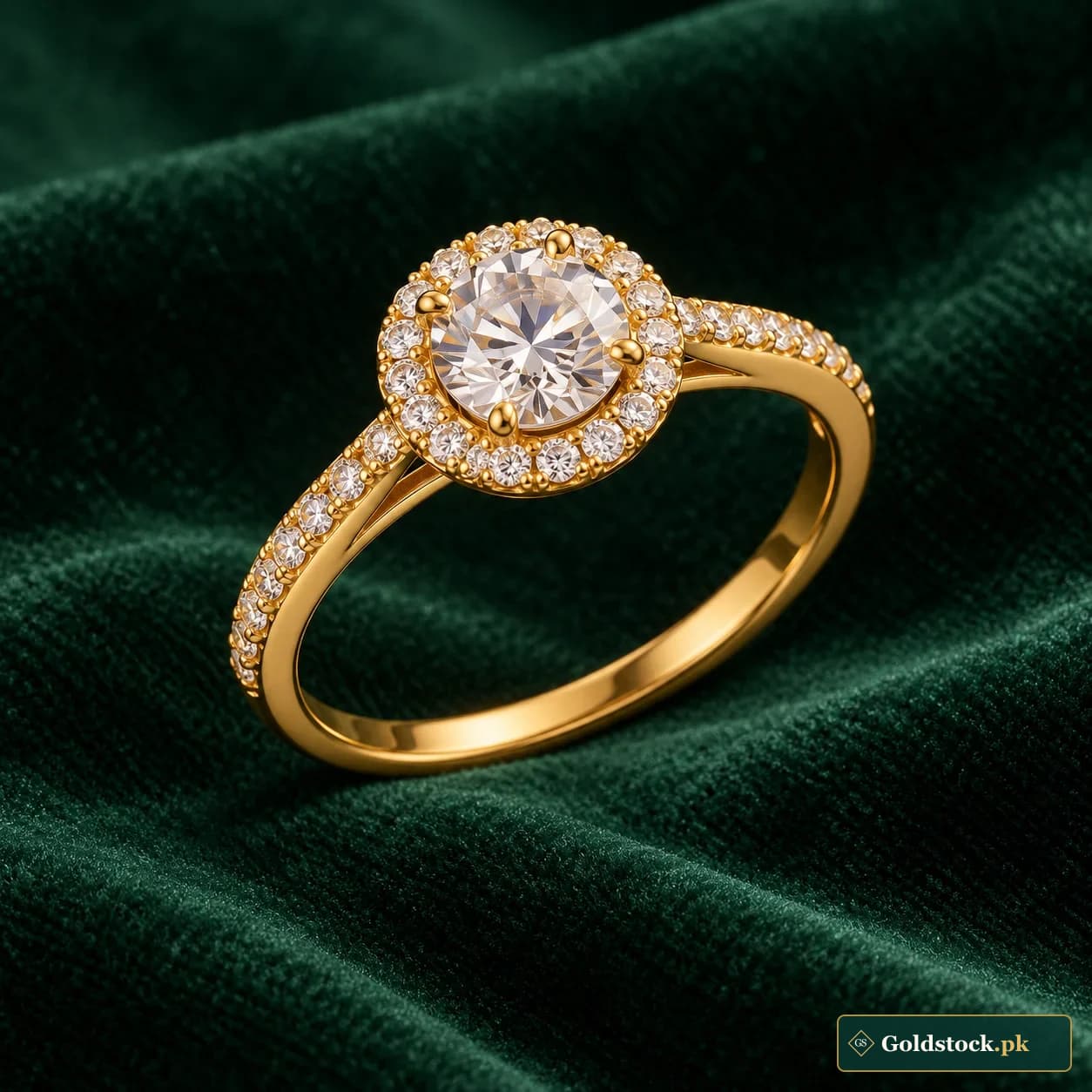Ayla Halo-Inspired Gold Ring product photograph