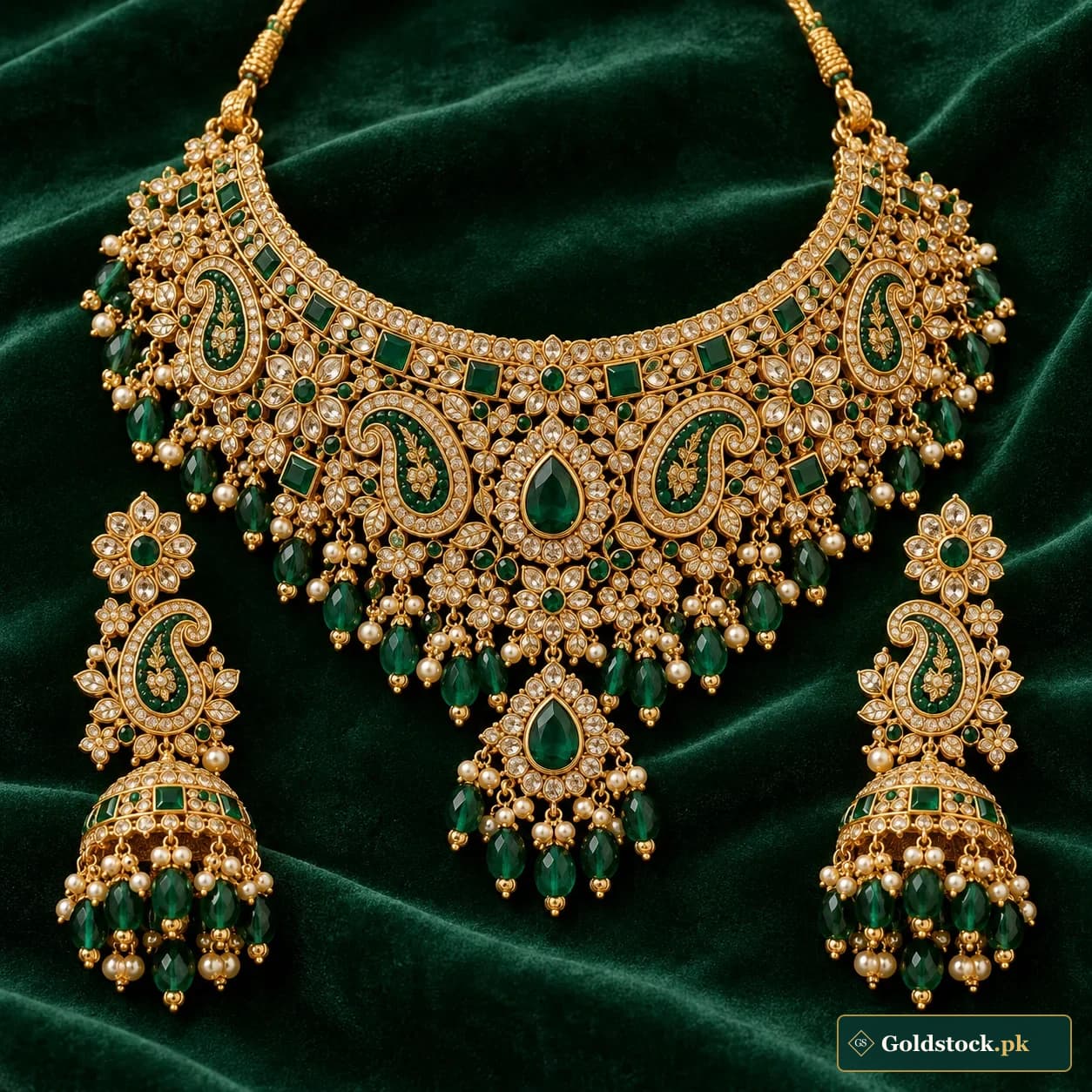 Rani Green-Accent Bridal Set product photograph