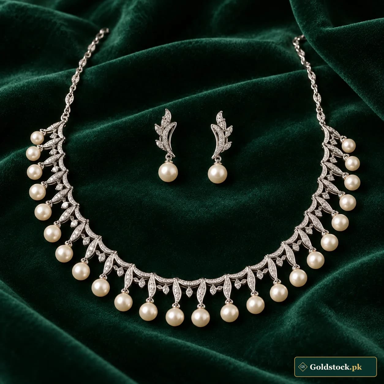 Sehar Pearl Silver Set product photograph