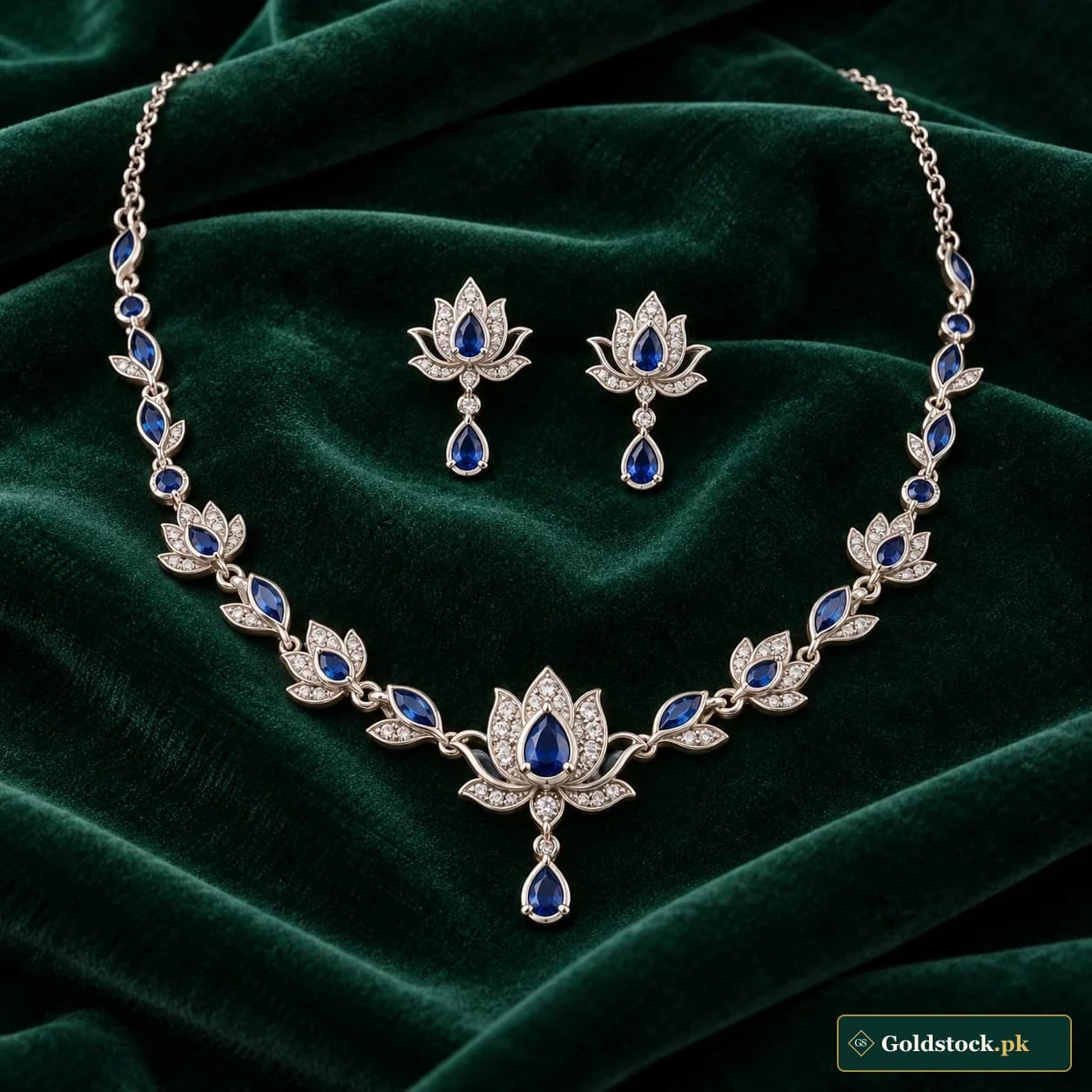 Nilofer Blue-Accent Silver Set product photograph