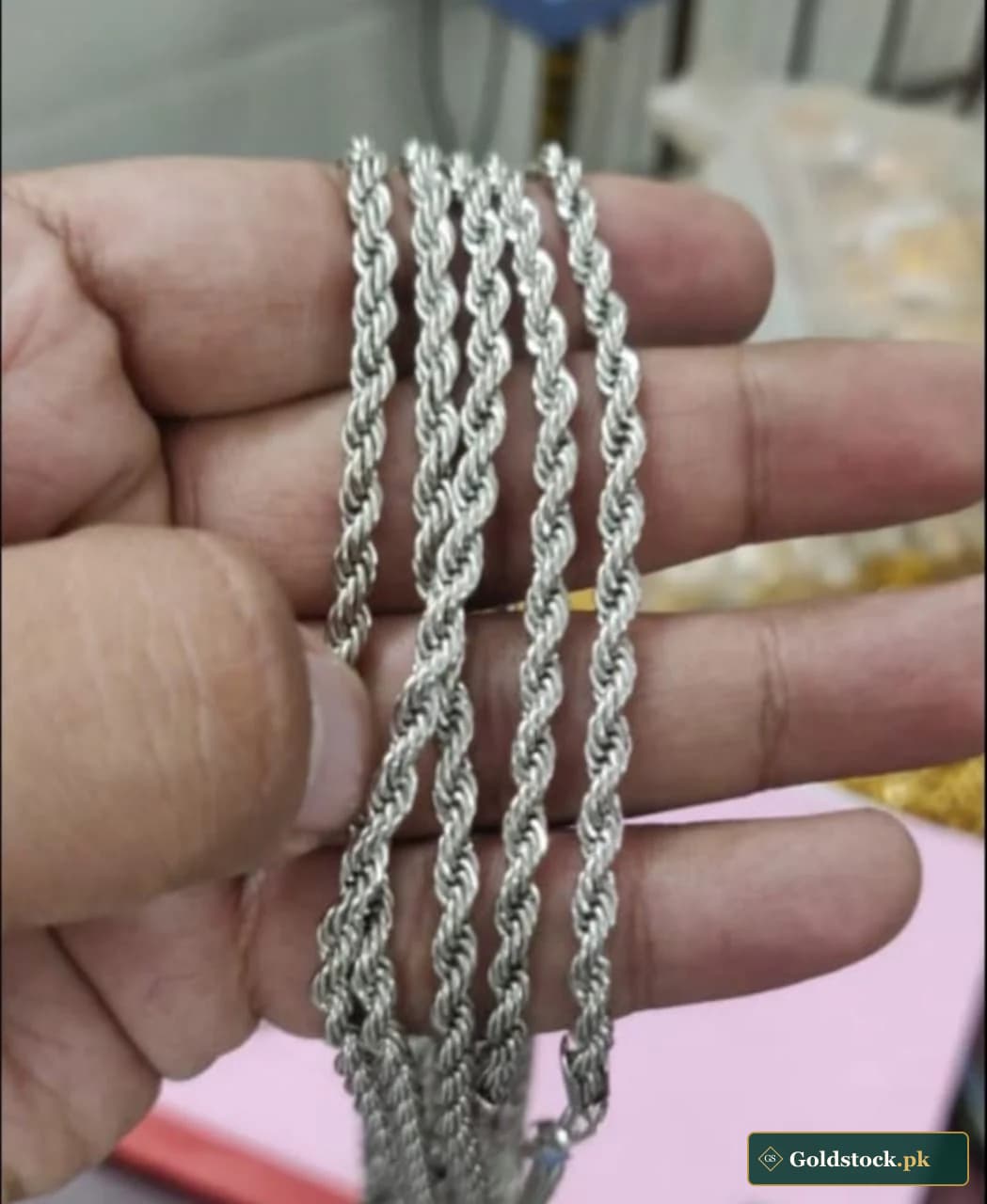 Silver Chain jewellery product photograph