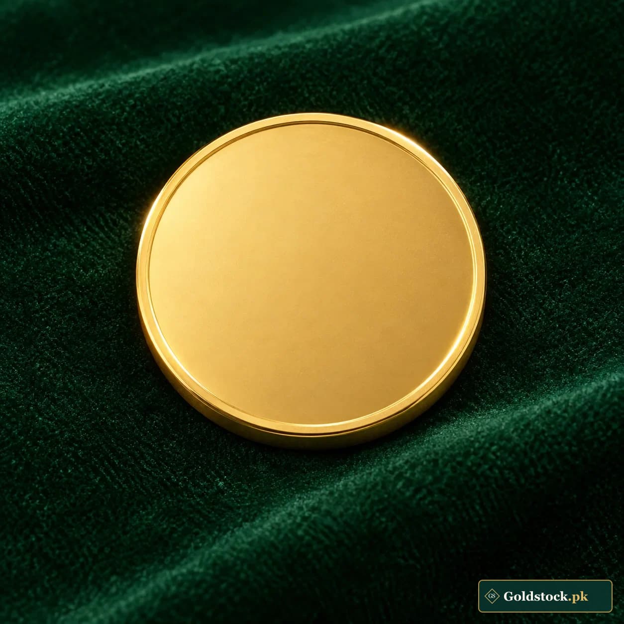 Gold Round Bullion Piece showcase product photograph