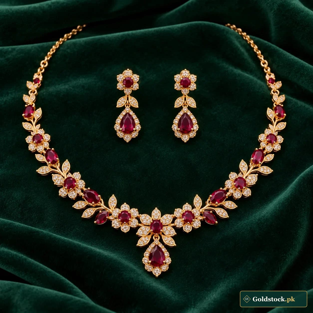 Aroosa Ruby-Accent Gold Set product photograph