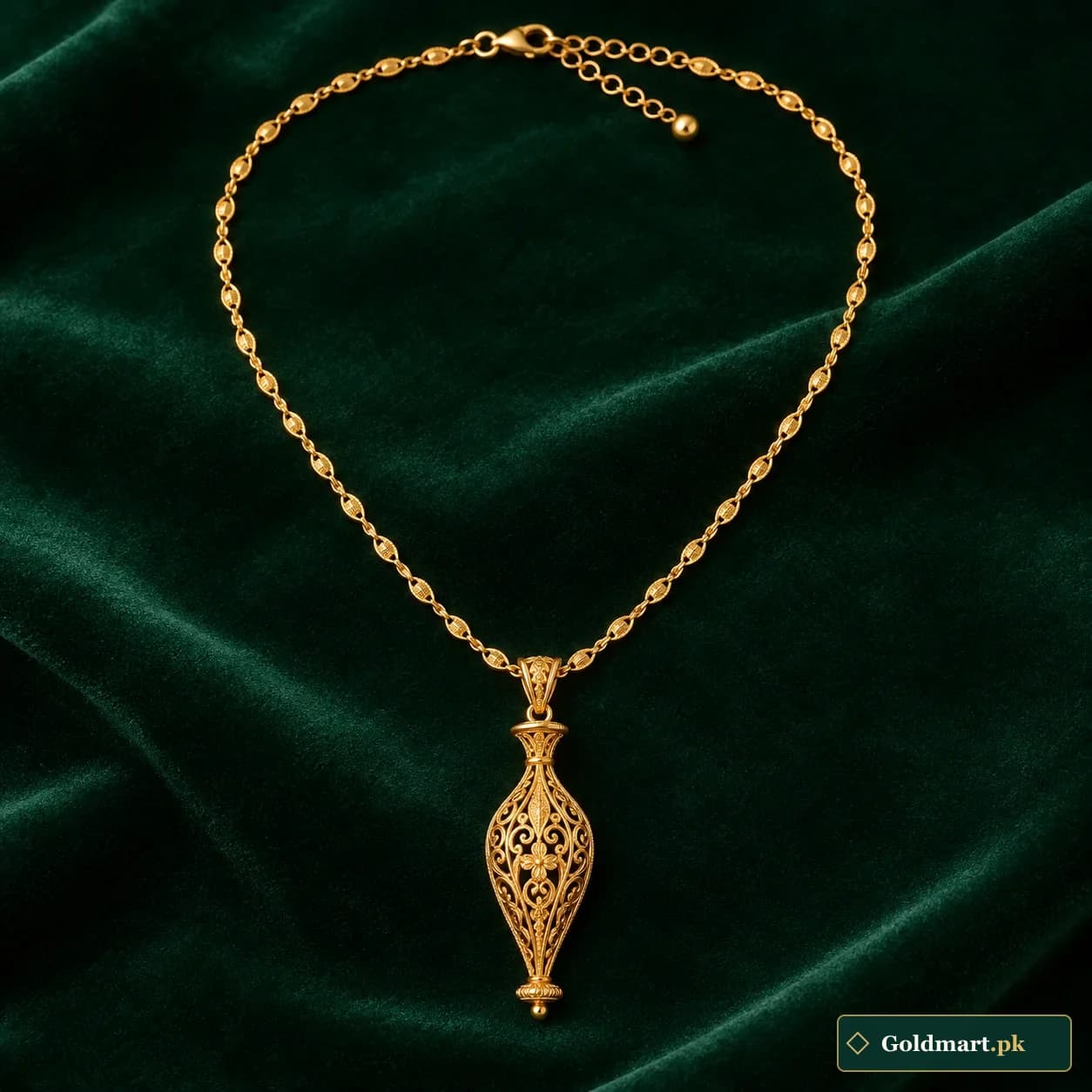 Surahi Gold Pendant Necklace product photograph