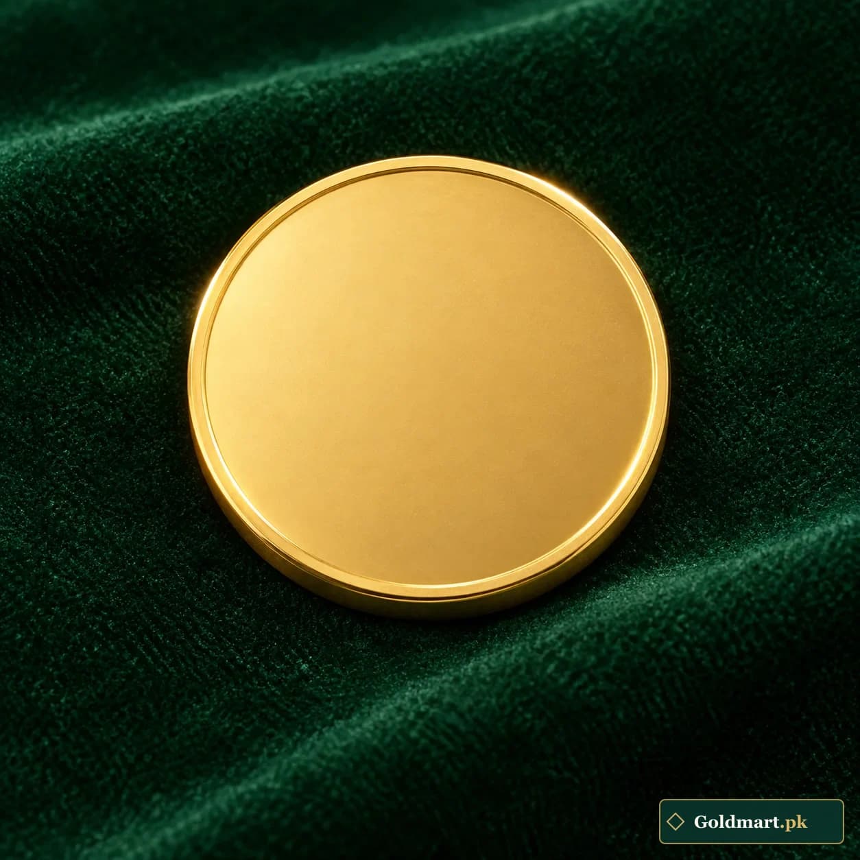 Gold Round Bullion Piece showcase product photograph